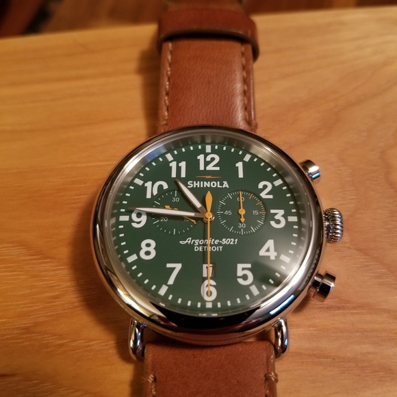 Men's 47mm Shinola Runwell Chrono Watch - Picture 5 of 8